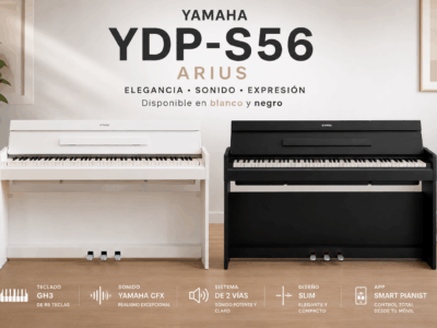 <p>Yamaha YDP-S56 Arius, disponible en acabado blanco y negro.</p>
